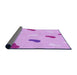 Thickness of Patterned Purple Rug, pat2267pur