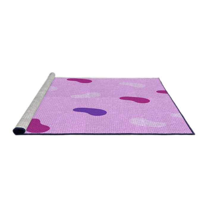 Sideview of Machine Washable Transitional Purple Rug, wshpat2267pur