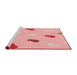 Sideview of Machine Washable Transitional Red Rug, wshpat2267rd