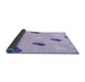 Thickness of Patterned Purple Mimosa Purple Rug, pat2268blu