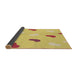 Thickness of Patterned Yellow Rug, pat2268brn