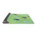 Thickness of Patterned Green Yellow Green Rug, pat2268lblu