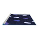 Sideview of Machine Washable Transitional Black Rug, wshpat2269blu