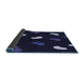 Thickness of Patterned Black Rug, pat2269blu