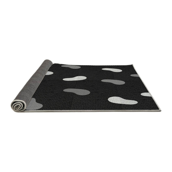 Thickness of Patterned Black Rug, pat2269gry