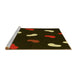 Sideview of Machine Washable Transitional Black Brown Rug, wshpat2269yw