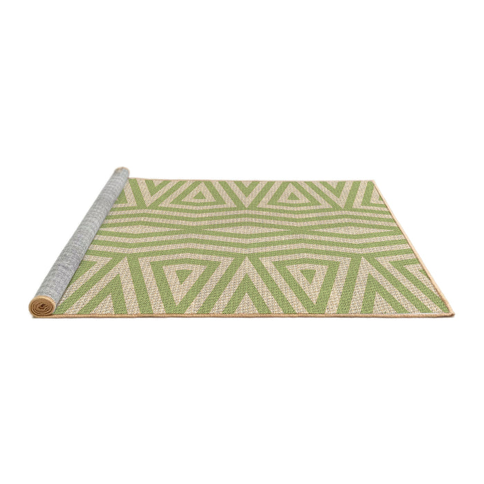 Sideview of Machine Washable Transitional Brass Green Rug, wshpat227brn