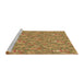 Sideview of Machine Washable Transitional Dark Bisque Brown Rug, wshpat2270brn