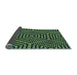 Thickness of Patterned Green Rug, pat2271lblu