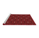 Sideview of Machine Washable Transitional Tomato Red Rug, wshpat2272rd