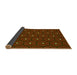 Thickness of Patterned Mahogany Brown Rug, pat2272yw