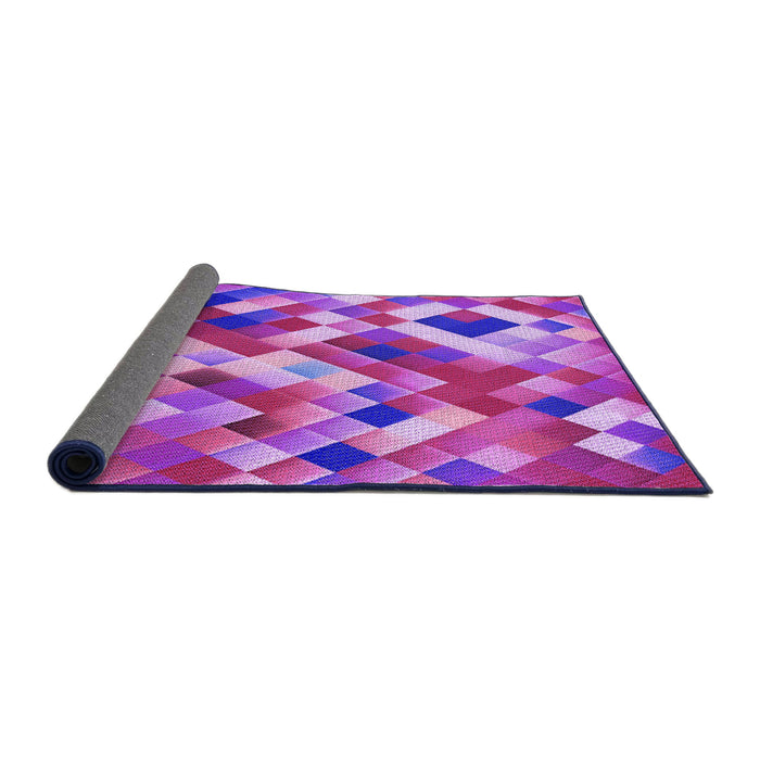 Thickness of Patterned Purple Rug, pat2273pur