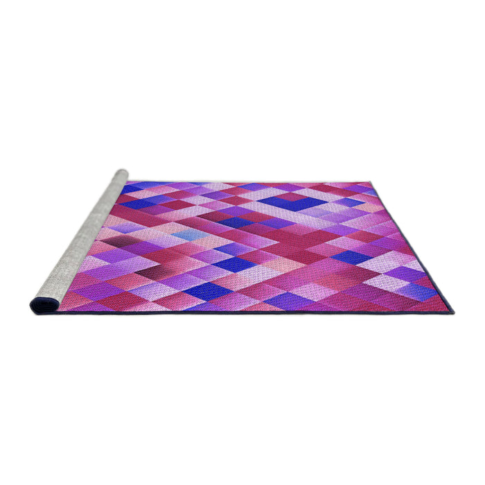 Sideview of Machine Washable Transitional Purple Rug, wshpat2273pur