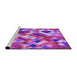 Sideview of Machine Washable Transitional Purple Rug, wshpat2273pur