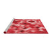 Sideview of Machine Washable Transitional Pastel Red Pink Rug, wshpat2273rd