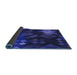 Thickness of Patterned Denim Dark Blue Rug, pat2274blu