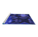 Sideview of Machine Washable Transitional Denim Dark Blue Rug, wshpat2274blu