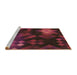 Sideview of Machine Washable Transitional Brown Red Rug, wshpat2274brn