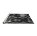 Sideview of Machine Washable Transitional Charcoal Black Rug, wshpat2274gry