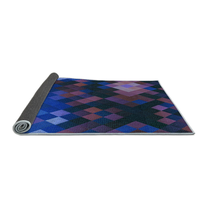 Thickness of Patterned Sapphire Blue Rug, pat2274lblu