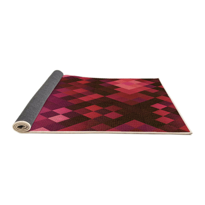 Thickness of Patterned Fire Brick Red Rug, pat2274org