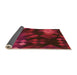 Thickness of Patterned Fire Brick Red Rug, pat2274org