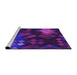 Sideview of Machine Washable Transitional Amethyst Purple Rug, wshpat2274pur