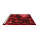 Sideview of Machine Washable Transitional Tomato Red Rug, wshpat2274rd