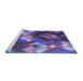 Sideview of Machine Washable Transitional Purple Rug, wshpat2275blu