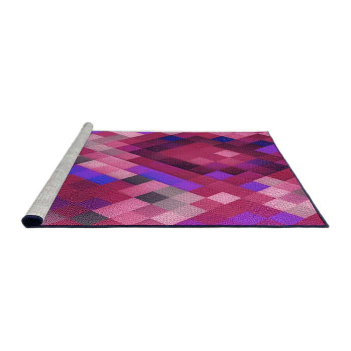 Sideview of Machine Washable Transitional Medium Violet Red Pink Rug, wshpat2275pur