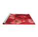 Sideview of Machine Washable Transitional Orange Rug, wshpat2275rd