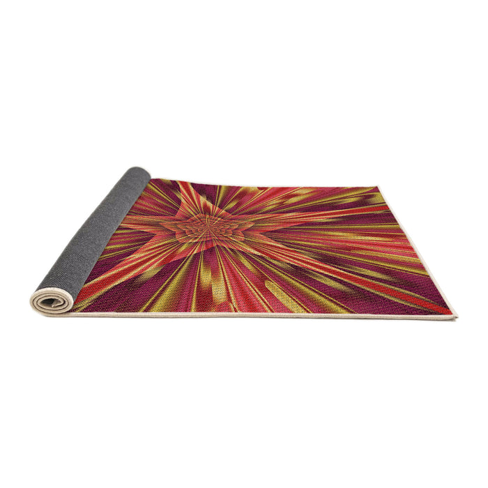 Thickness of Patterned Orange Rug, pat2276org