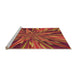 Sideview of Machine Washable Transitional Orange Rug, wshpat2276org