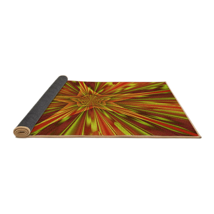 Thickness of Patterned Red Rug, pat2276yw