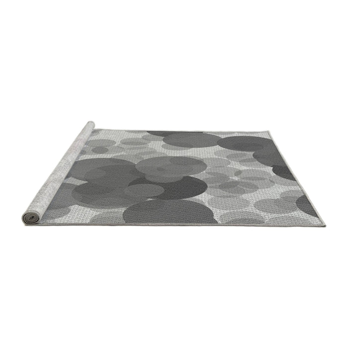 Sideview of Machine Washable Transitional Cloud Gray Rug, wshpat2277gry