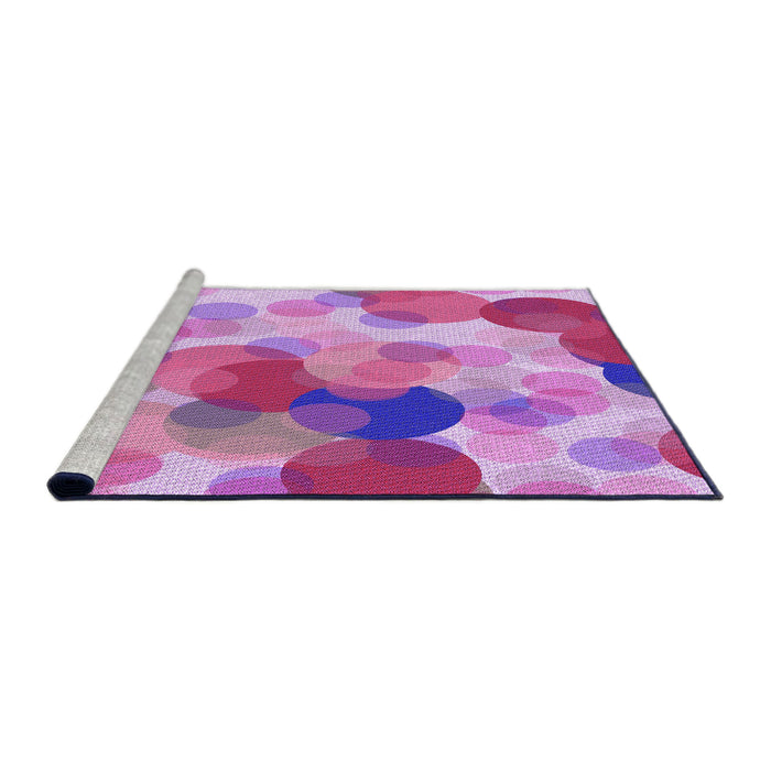 Sideview of Machine Washable Transitional Violet Purple Rug, wshpat2277pur