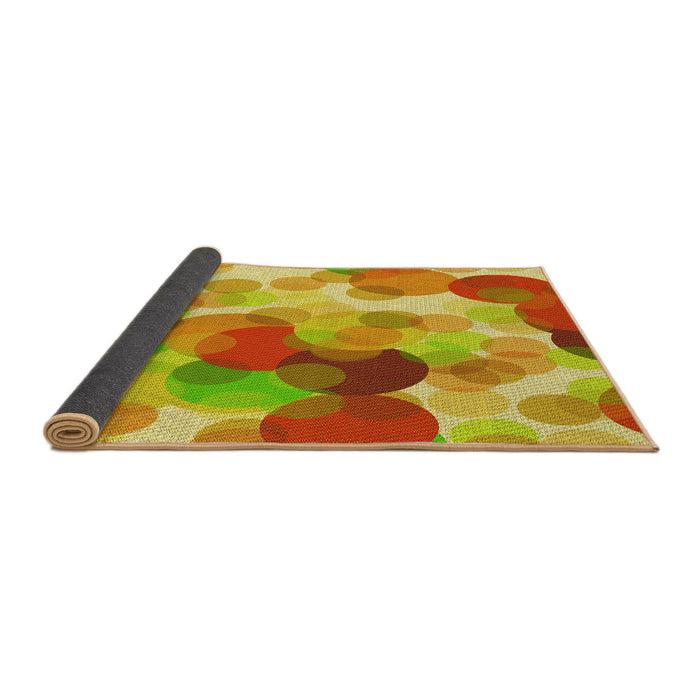 Thickness of Patterned Orange Red Orange Rug, pat2277yw