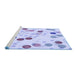 Sideview of Machine Washable Transitional Blue Rug, wshpat2278blu