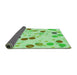Thickness of Patterned Green Rug, pat2278grn