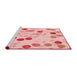 Sideview of Machine Washable Transitional Light Red Pink Rug, wshpat2278rd