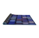 Thickness of Patterned Denim Dark Blue Rug, pat2279blu