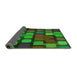 Thickness of Patterned Dark Forest Green Rug, pat2279grn