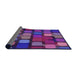 Thickness of Patterned Dark Magenta Purple Rug, pat2279pur