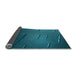 Thickness of Patterned Dark Turquoise Green Rug, pat228lblu