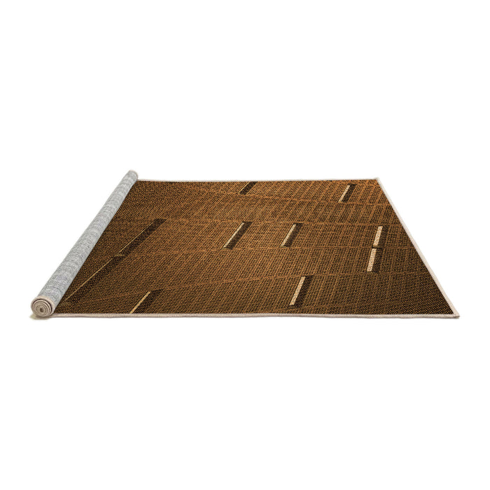 Sideview of Machine Washable Transitional Night Red Rug, wshpat228org