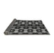 Thickness of Patterned Charcoal Black Rug, pat2280gry