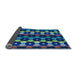 Thickness of Patterned Cobalt Blue Rug, pat2280lblu