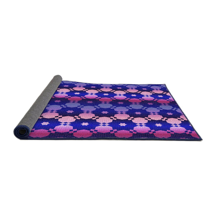 Thickness of Patterned Jasmine Purple Rug, pat2280pur