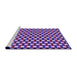 Sideview of Machine Washable Transitional Bright Purple Rug, wshpat2282pur