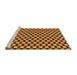 Sideview of Machine Washable Transitional Golden Brown Yellow Rug, wshpat2282yw